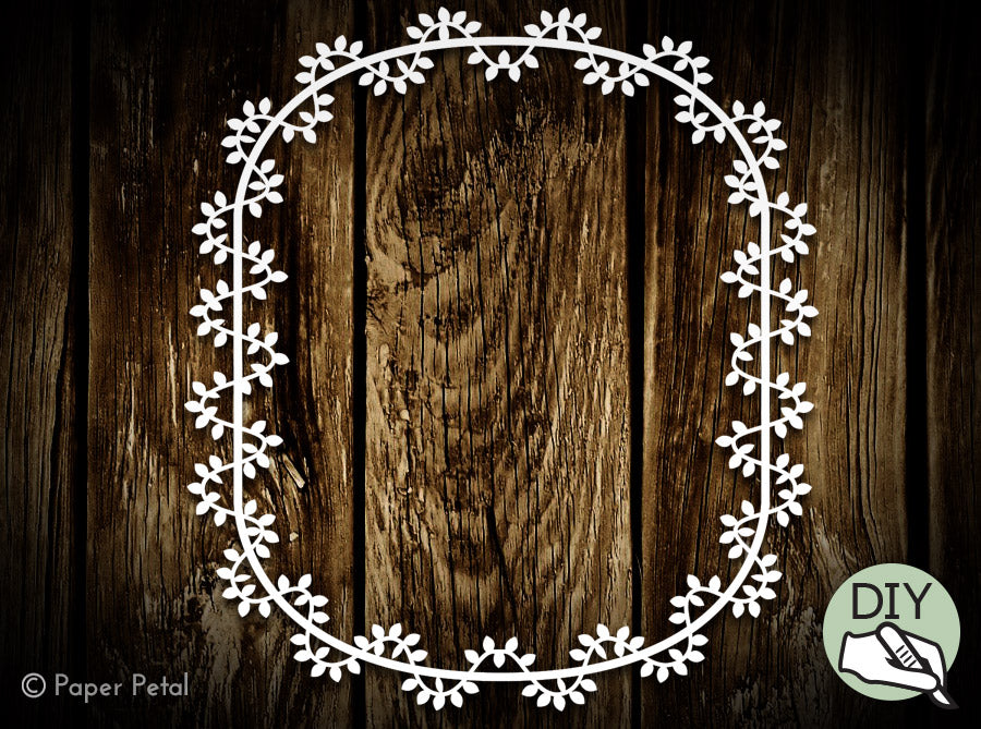 Floral Wreath Frames Papercut Template, Paper Cut Out, Home Decor, Commercial License PDF PNG SVG file - digital download