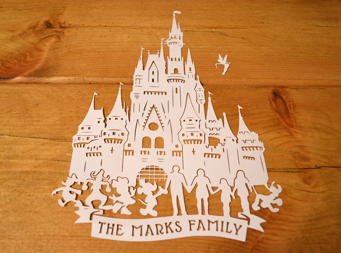 Magical Kingdom Castle Papercut Template Poster PDF PNG & SVG, File for Silhouette Cameo or Cricut - digital download