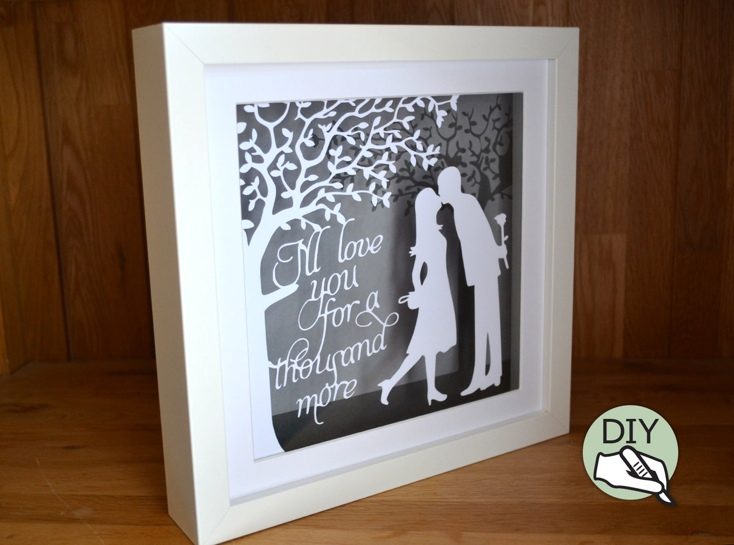 Wedding Anniversary Papercut Template